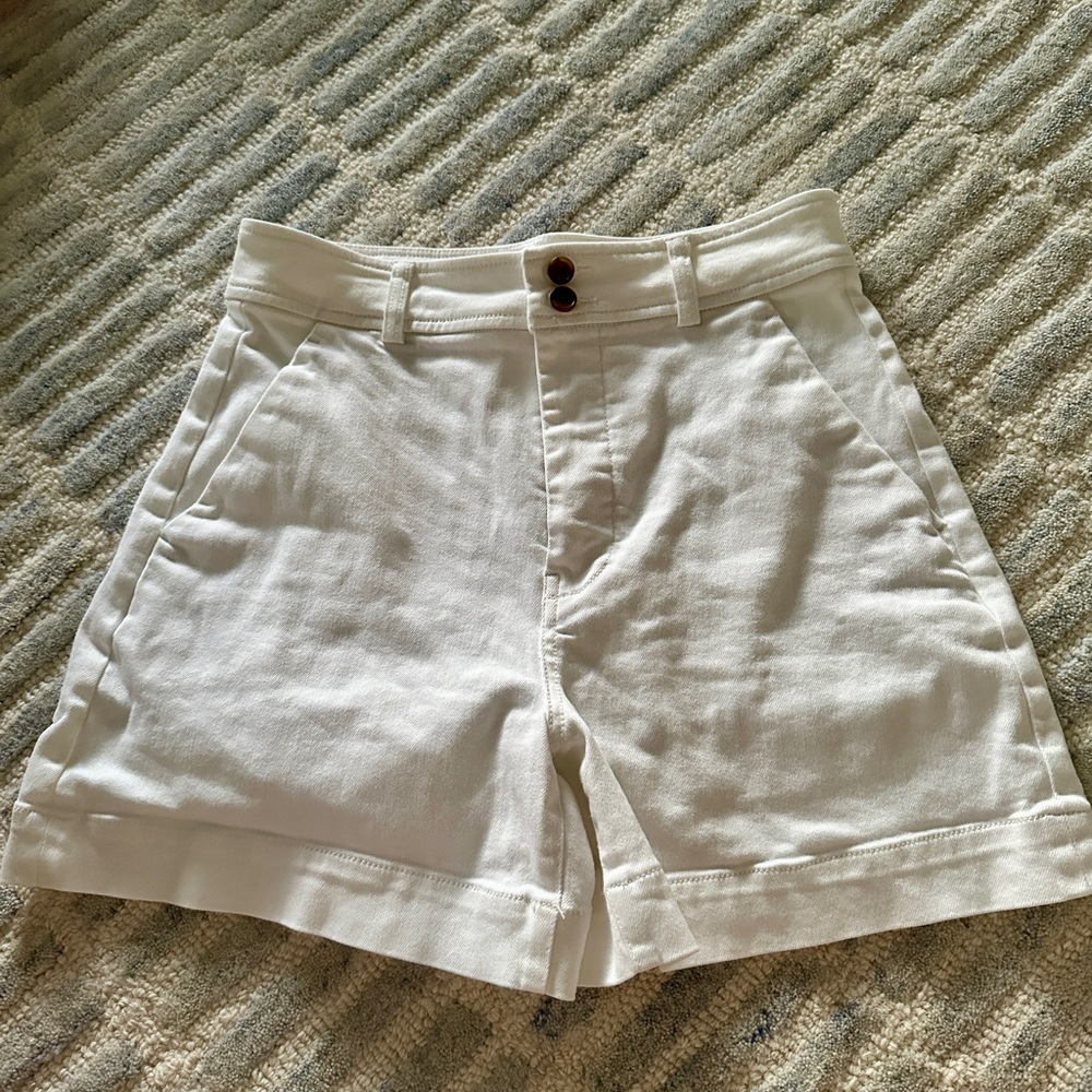 Everlane The Way-High® Twill Short in Bone